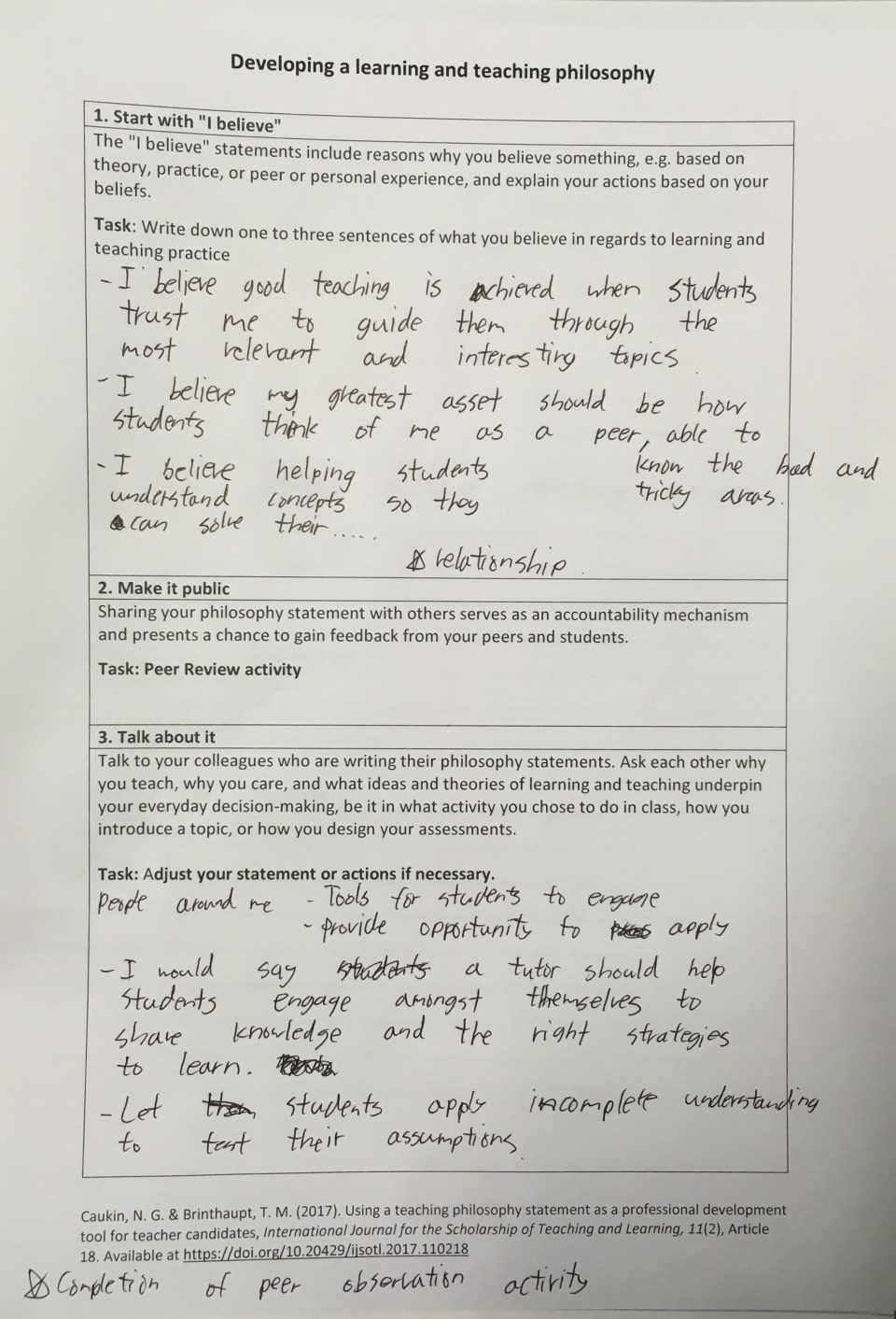 FULT Teaching Philosophy Statement